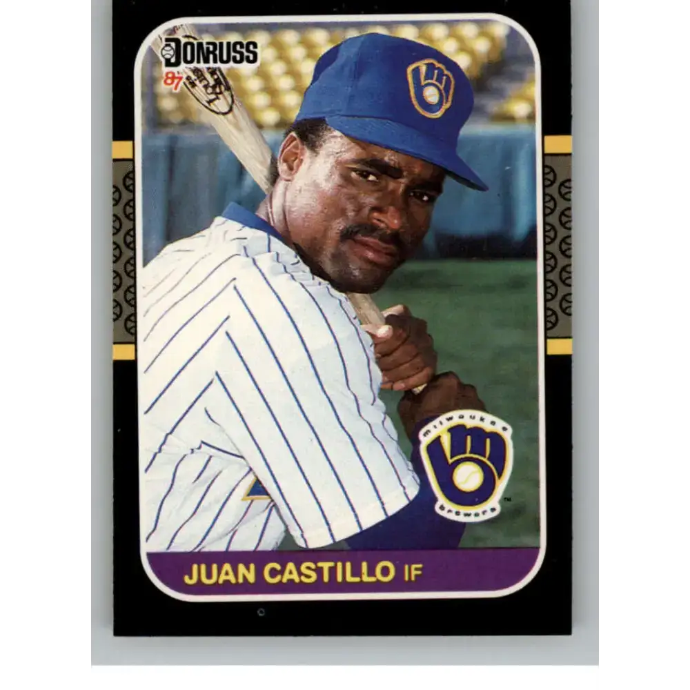 1987 Donruss #249 Juan Castillo EX Excellent RC Rookie Milwaukee Brewers Baseball Card - Baseball Card Single