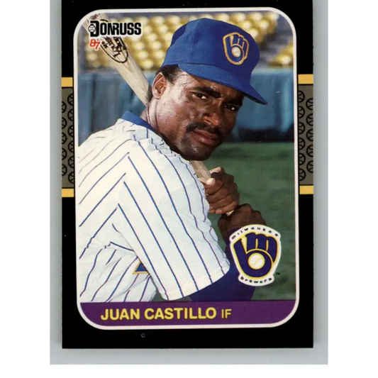 1987 Donruss #249 Juan Castillo EX Excellent RC Rookie Milwaukee Brewers Baseball Card