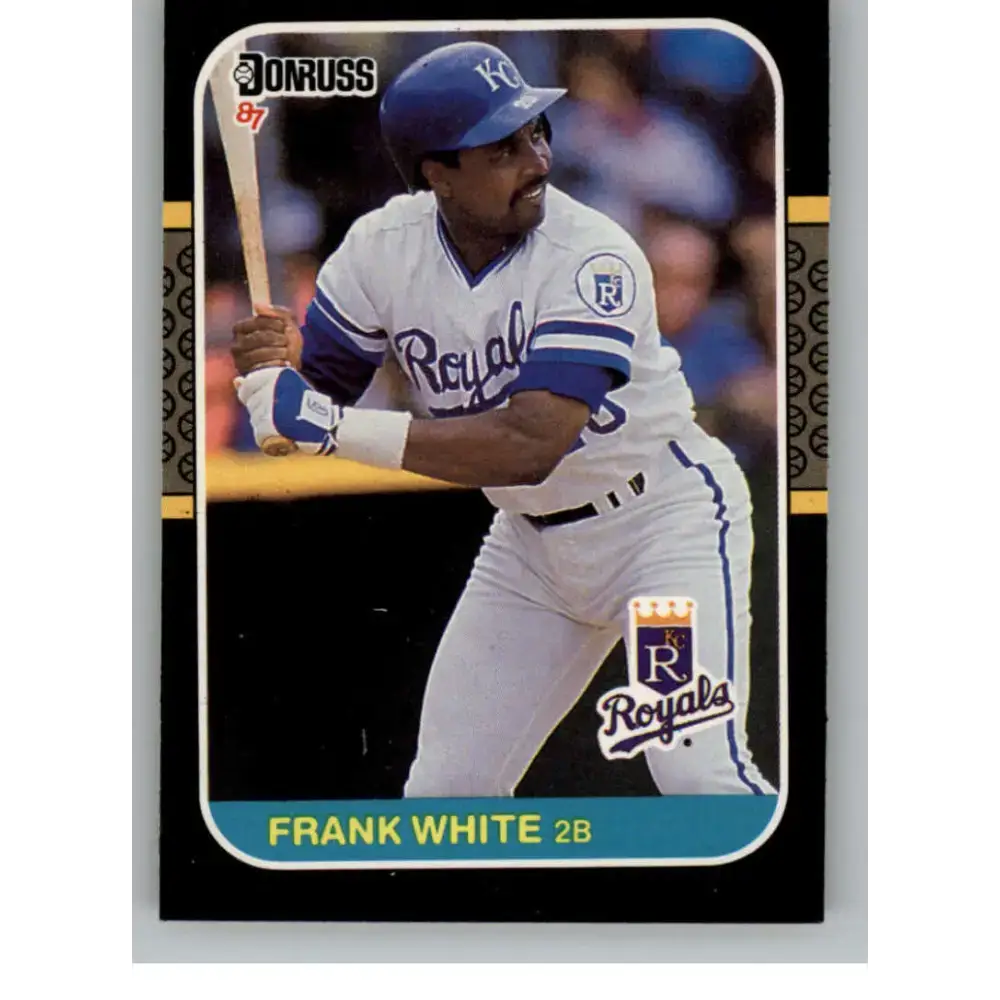1987 Donruss #255 Frank White EX Excellent Kansas City Royals Baseball Card - Baseball Card Single