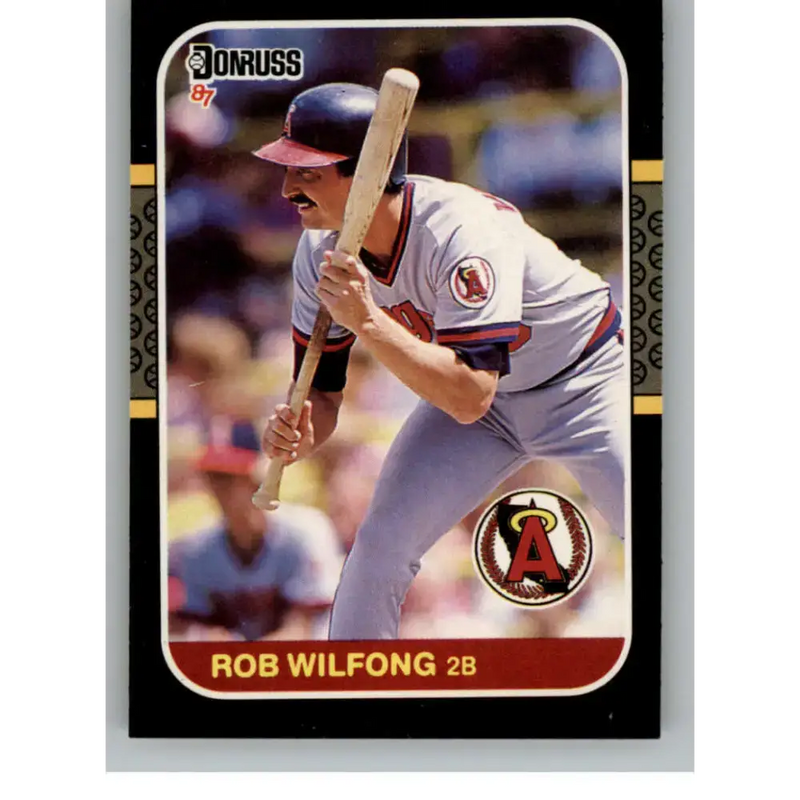 1987 Donruss #258 Rob Wilfong EX Excellent California Angels Baseball Card - Baseball Card Single