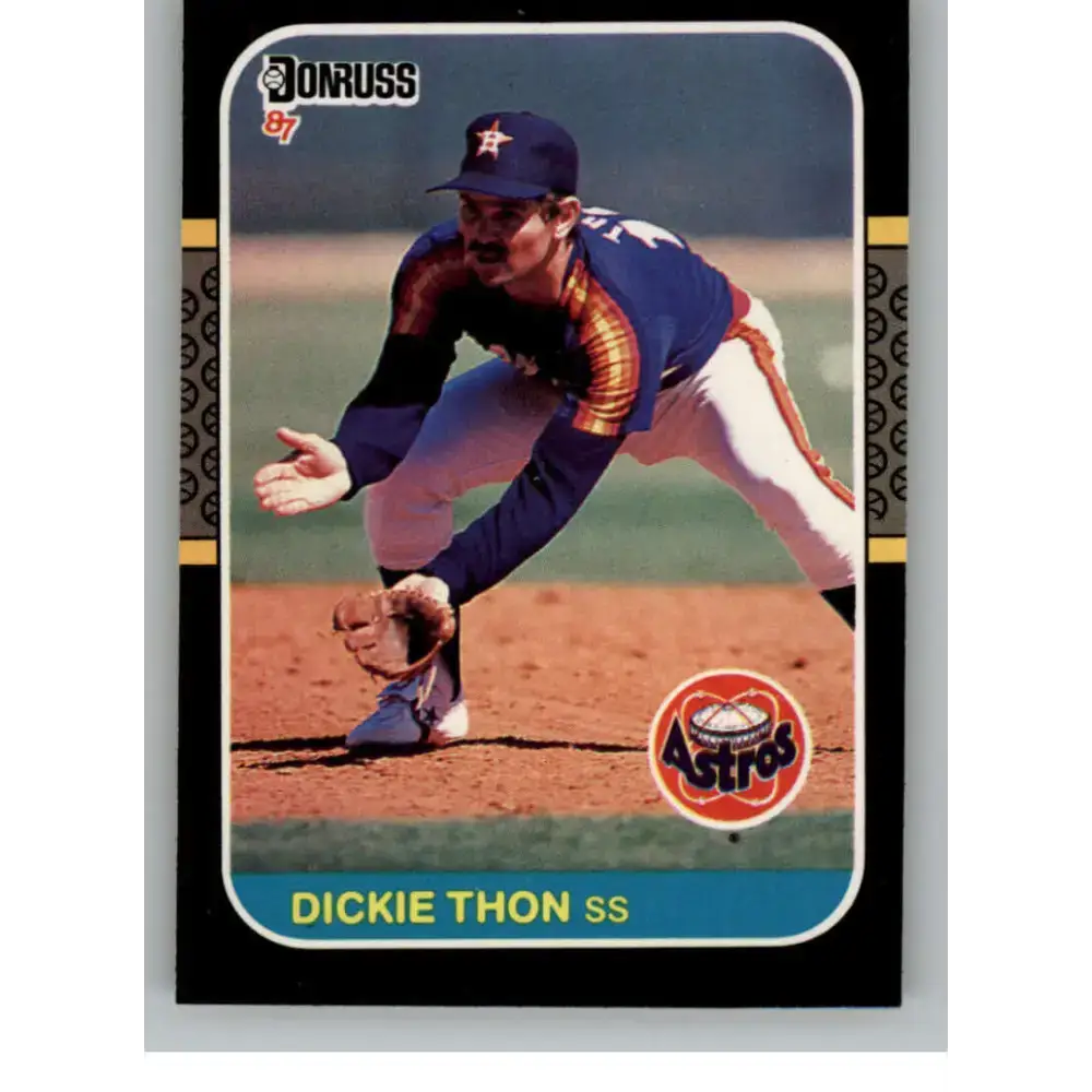 1987 Donruss #261 Dickie Thon EX Excellent Houston Astros Baseball Card - Baseball Card Single