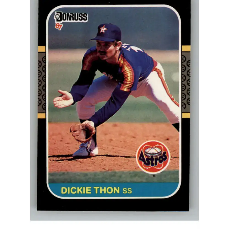 1987 Donruss #261 Dickie Thon EX Excellent Houston Astros Baseball Card - Baseball Card Single
