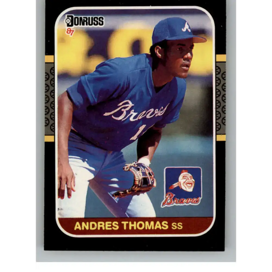 1987 Donruss #266 Andres Thomas EX Excellent Atlanta Braves Baseball Card