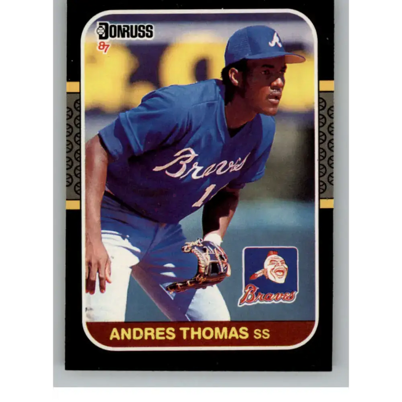 1987 Donruss #266 Andres Thomas EX Excellent Atlanta Braves Baseball Card - Baseball Card Single