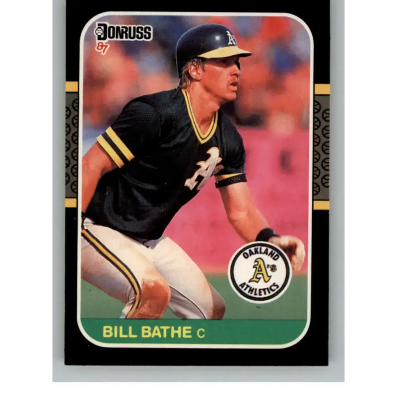 1987 Donruss #281 Bill Bathe EX RC Rookie Oakland Athletics Baseball Card - Baseball Card Single