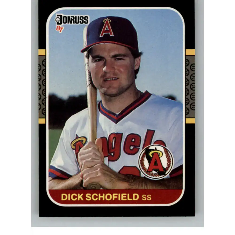 1987 Donruss #283 Dick Schofield EX California Angels Baseball Card - Baseball Card Single