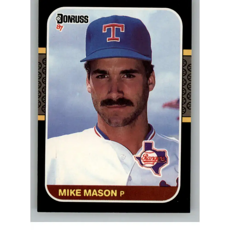 1987 Donruss #284 Mike Mason EX Texas Rangers Baseball Card - Baseball Card Single
