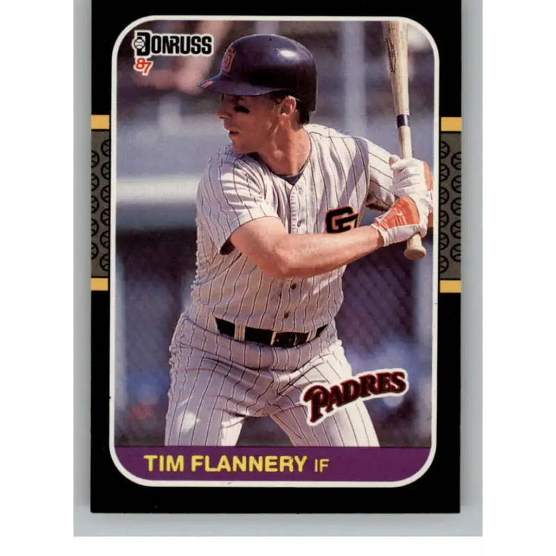 1987 Donruss #287 Tim Flannery EX Excellent San Diego Padres Baseball Card - Baseball Card Single