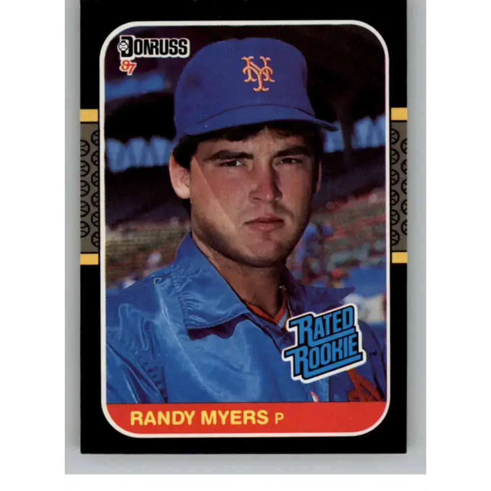1987 Donruss #29 Randy Myers EX Excellent RC Rookie New York Mets Baseball Card - Baseball Card Single