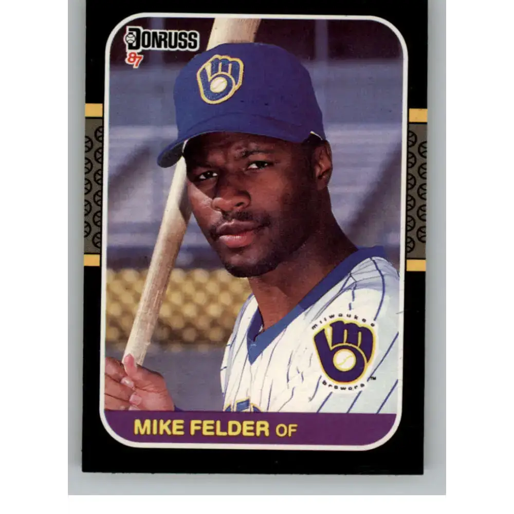 1987 Donruss #295 Mike Felder EX Excellent Milwaukee Brewers Baseball Card - Baseball Card Single