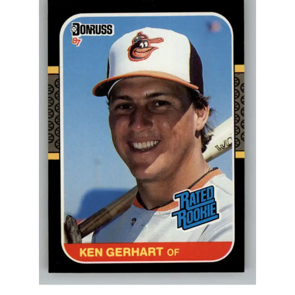 1987 Donruss #30 Ken Gerhart EX Excellent RC Rookie Baltimore Orioles Baseball Card - Baseball Card Single