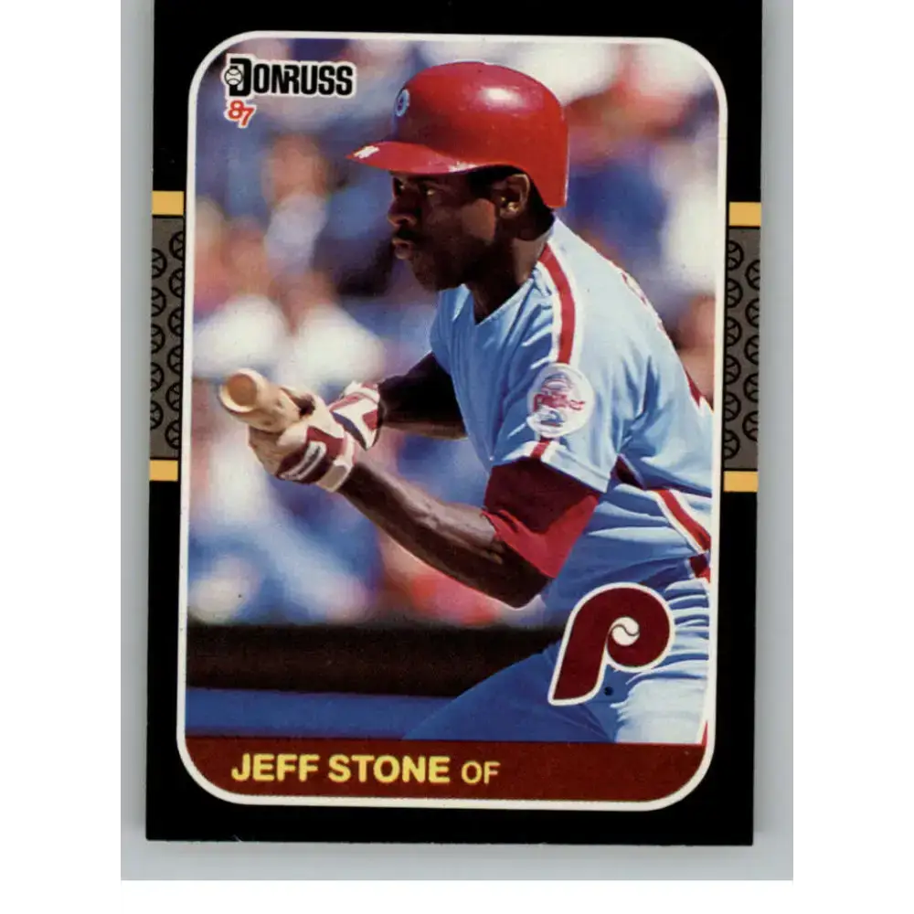 1987 Donruss #309 Jeff Stone EX Excellent Philadelphia Phillies Baseball Card - Baseball Card Single