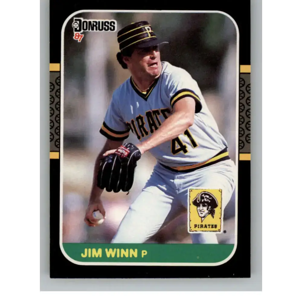 1987 Donruss #312 Jim Winn EX Excellent Pittsburgh Pirates Baseball Card - Baseball Card Single