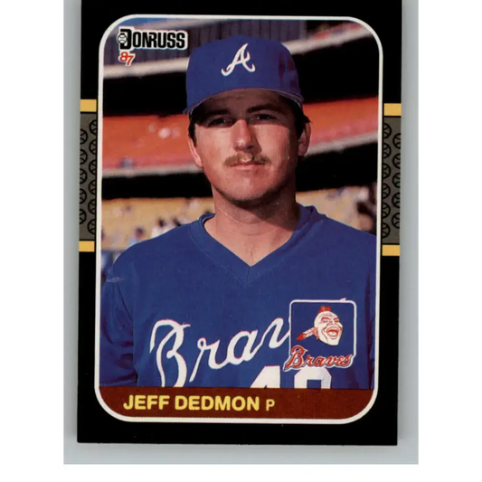 1987 Donruss #314 Jeff Dedmon EX Excellent Atlanta Braves Baseball Card