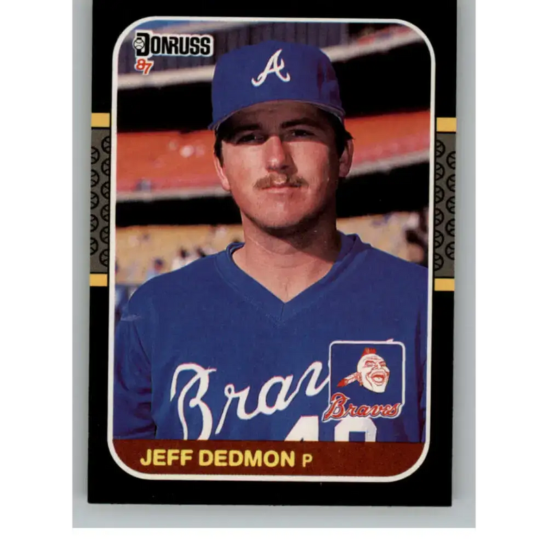 1987 Donruss #314 Jeff Dedmon EX Excellent Atlanta Braves Baseball Card - Baseball Card Single