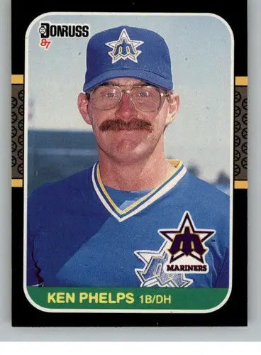 Original gloss 1987 Donruss Ken Phelps NM-MT baseball card featuring Ken Phelps Mariners