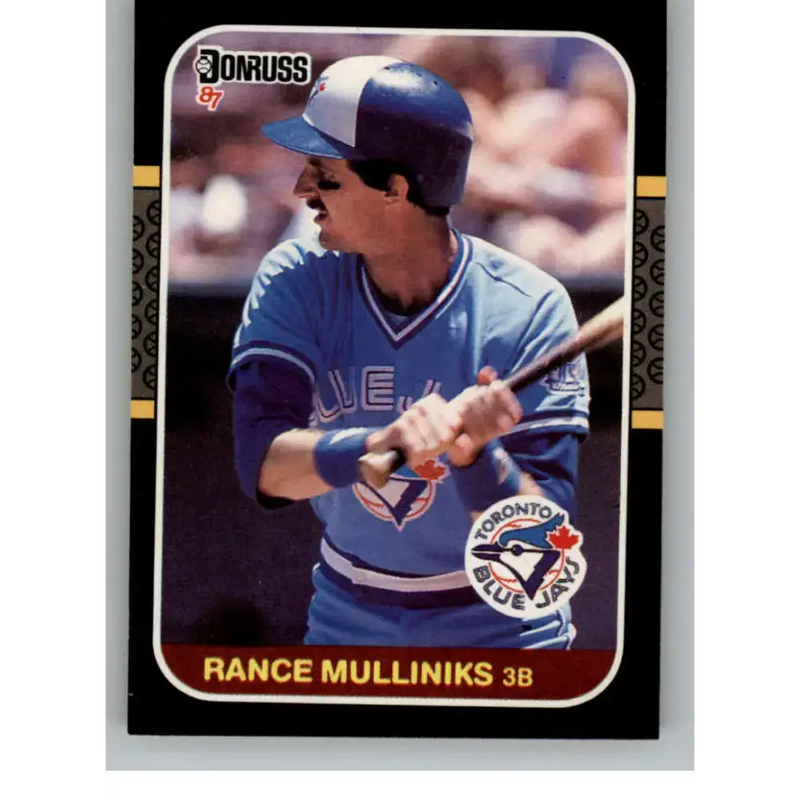 1987 Donruss #319 Rance Mulliniks EX Excellent Toronto Blue Jays Baseball Card - Baseball Card Single
