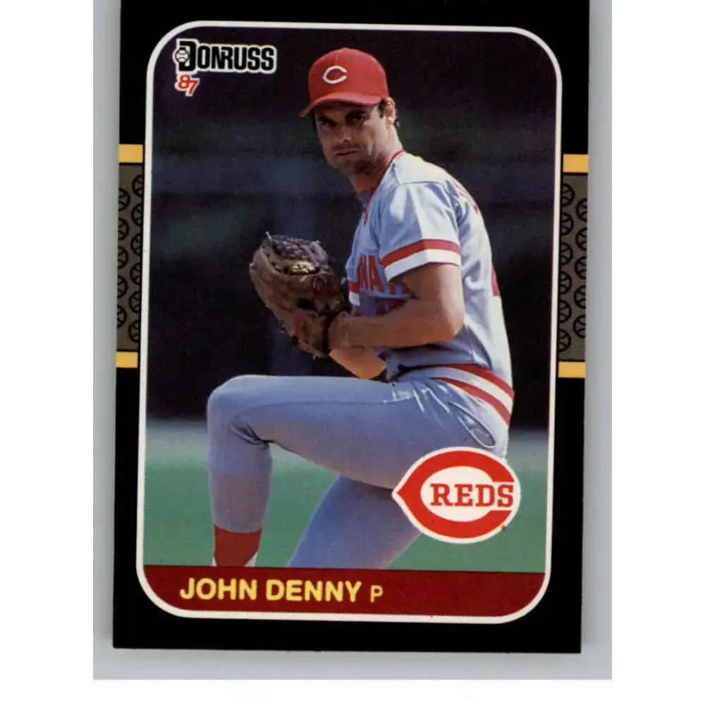 1987 Donruss #329 John Denny EX Excellent Cincinnati Reds Baseball Card - Baseball Card Single