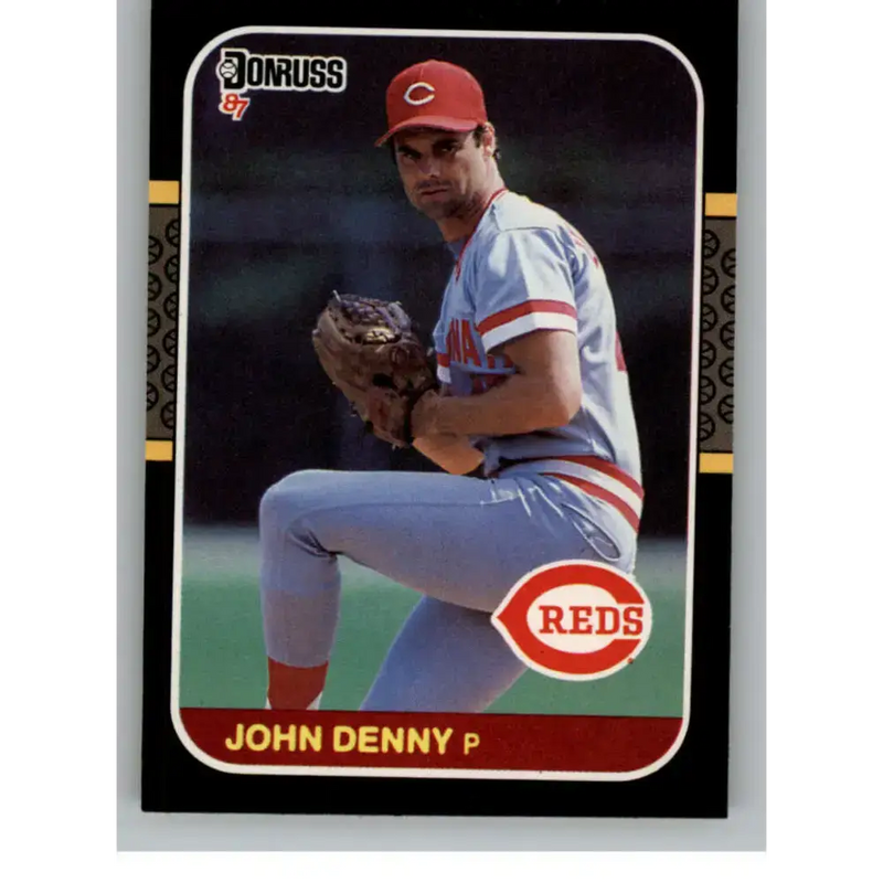 1987 Donruss #329 John Denny EX Excellent Cincinnati Reds Baseball Card - Baseball Card Single