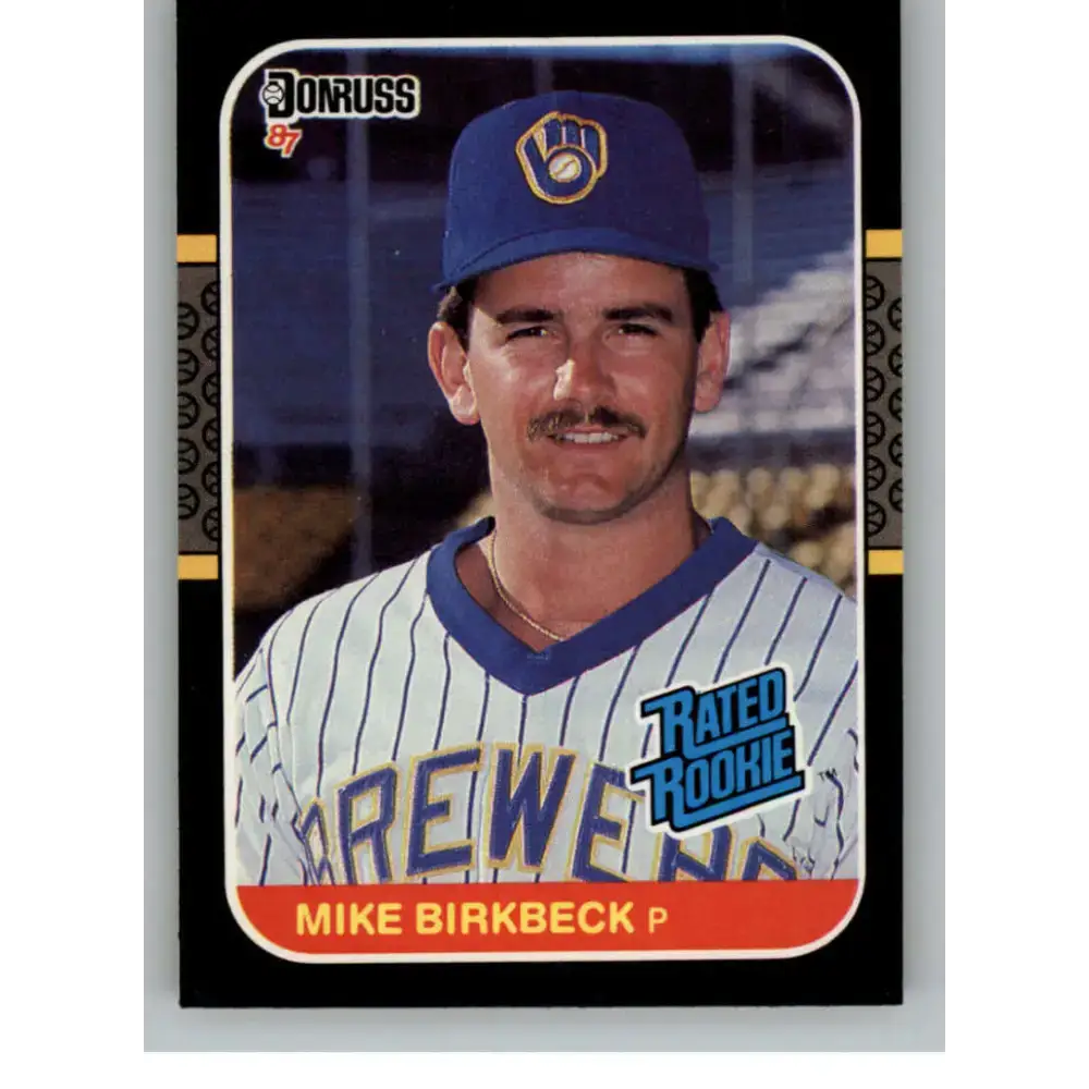 1987 Donruss #33 Mike Birkbeck EX Excellent RC Rookie Milwaukee Brewers Baseball Card