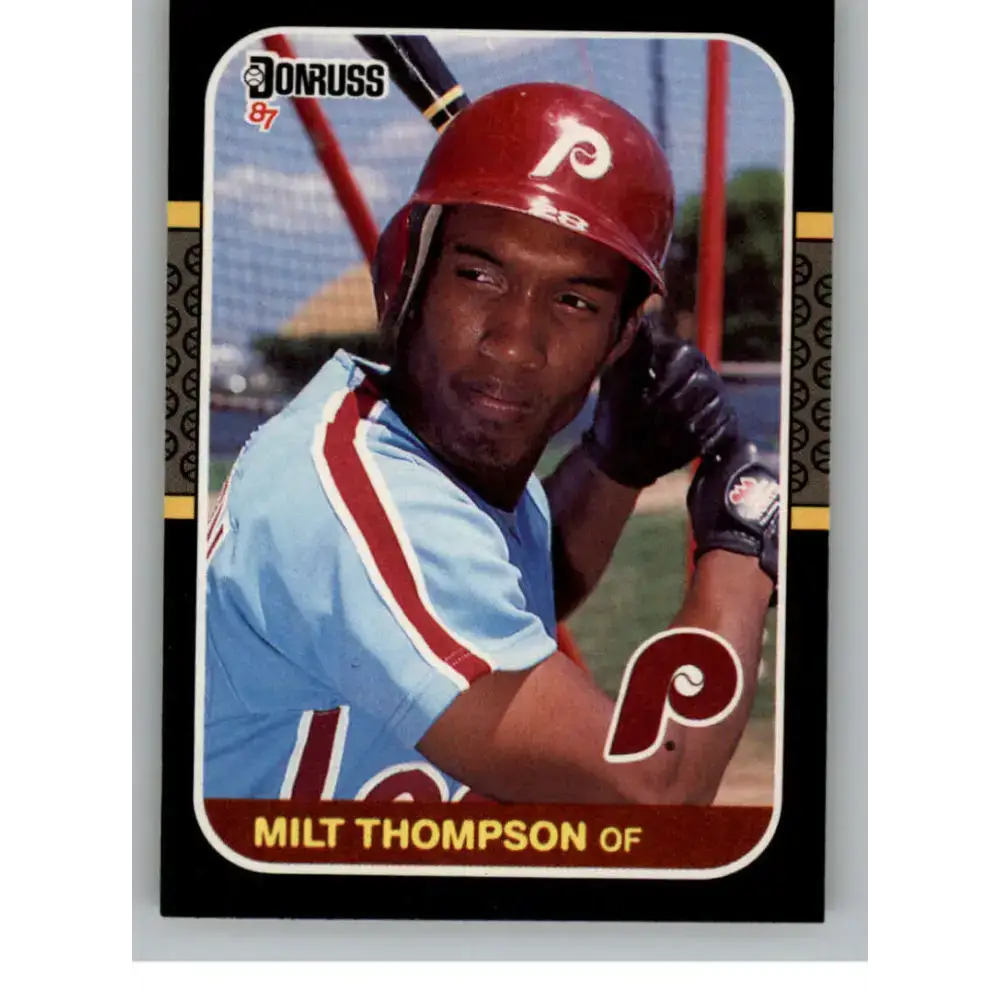 1987 Donruss #330 Milt Thompson EX Excellent Philadelphia Phillies Baseball Card - Baseball Card Single