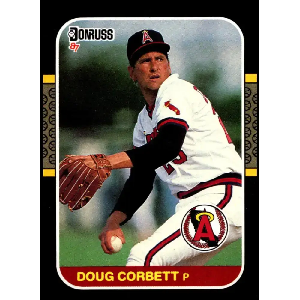 1987 Donruss #333 Doug Corbett EX Excellent California Angels Baseball Card - Baseball Card Single