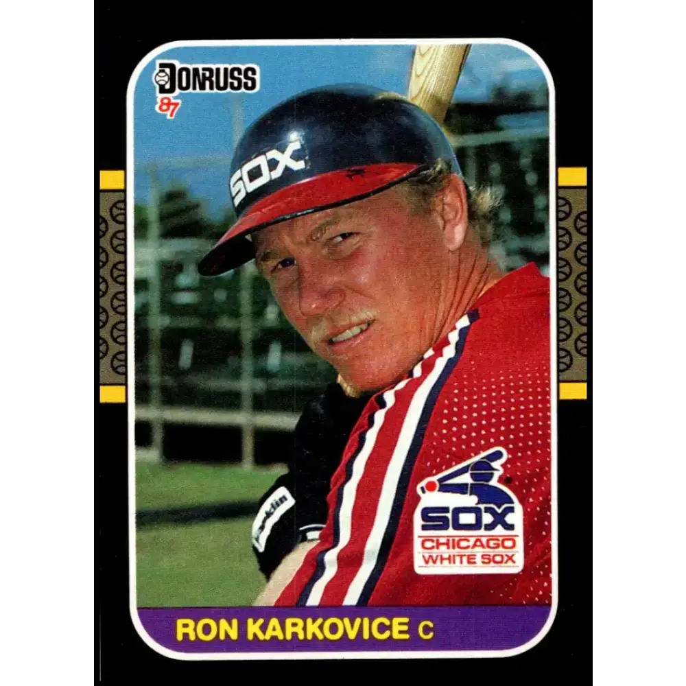 1987 Donruss #334 Ron Karkovice EX Excellent RC Rookie Chicago White Sox Baseball Card - Baseball Card Single