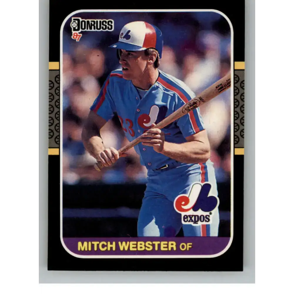 1987 Donruss #335 Mitch Webster EX Excellent Montreal Expos Baseball Card - Baseball Card Single