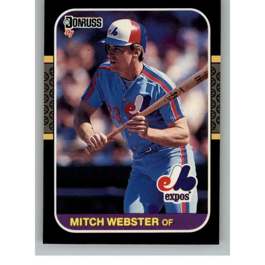 1987 Donruss #335 Mitch Webster EX Excellent Montreal Expos Baseball Card - Baseball Card Single