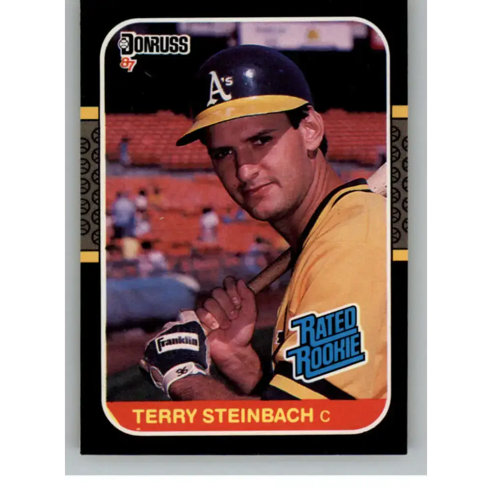 1987 Donruss #34 Terry Steinbach EX Excellent RC Rookie Oakland Athletics Baseball Card