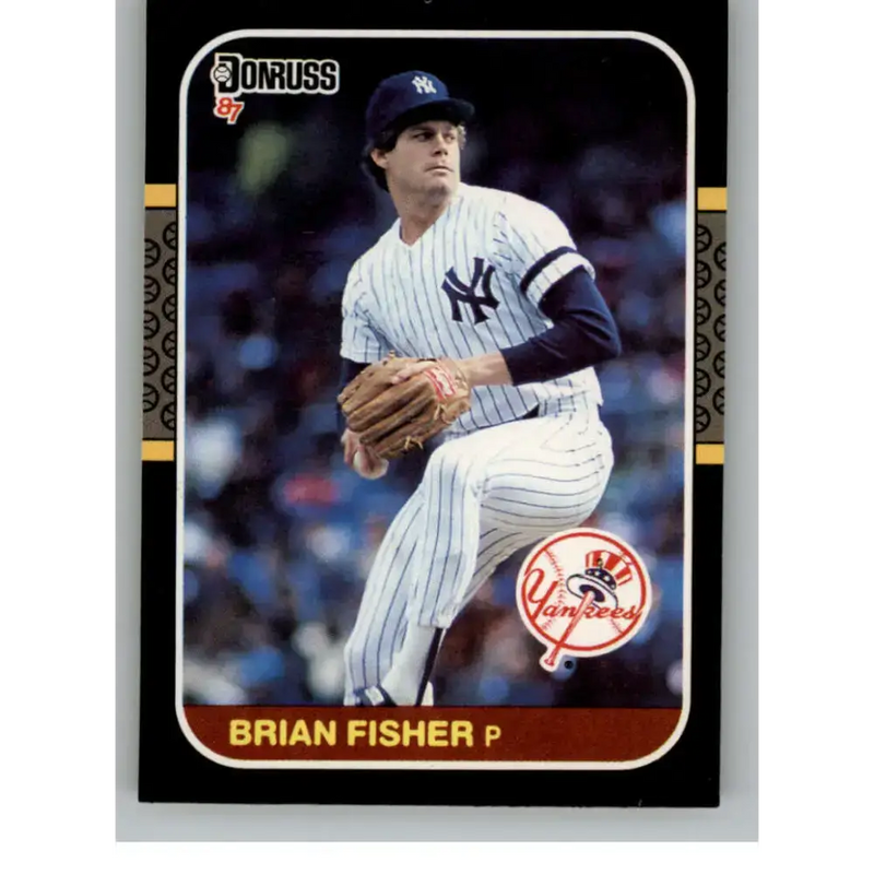 1987 Donruss #340 Brian Fisher EX Excellent New York Yankees Baseball Card - Baseball Card Single