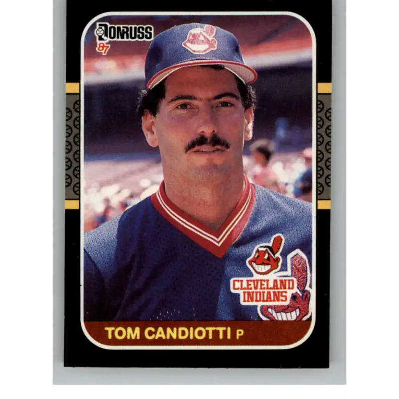 1987 Donruss #342 Tom Candiotti EX Excellent Cleveland Indians Baseball Card - Baseball Card Single