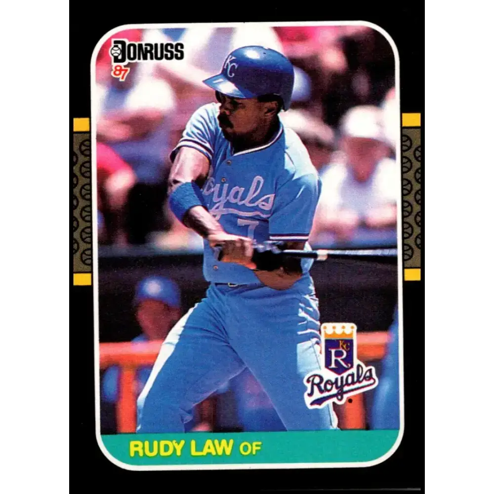 1987 Donruss #343 Rudy Law EX Excellent Kansas City Royals Baseball Card - Baseball Card Single