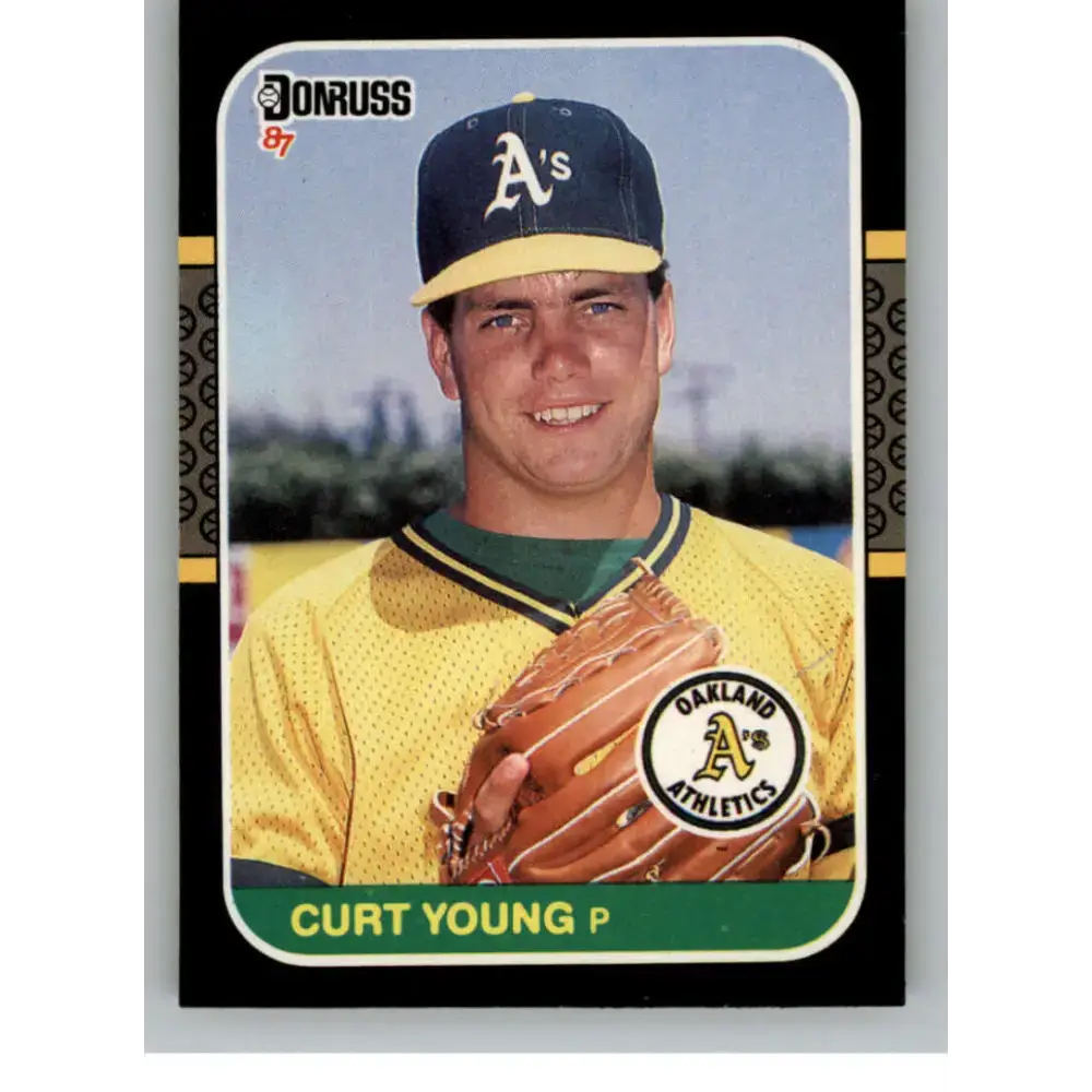 1987 Donruss #344 Curt Young EX Excellent Oakland Athletics Baseball Card - Baseball Card Single