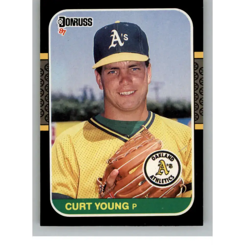 1987 Donruss #344 Curt Young EX Excellent Oakland Athletics Baseball Card - Baseball Card Single