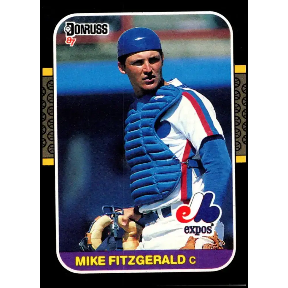 1987 Donruss #345 Mike Fitzgerald EX Excellent Montreal Expos Baseball Card - Baseball Card Single