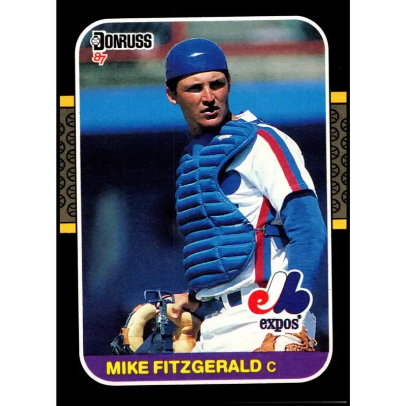 1987 Donruss #345 Mike Fitzgerald EX Excellent Montreal Expos Baseball Card - Baseball Card Single