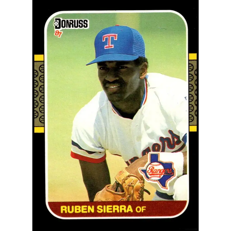 1987 Donruss #346 Ruben Sierra EX Excellent RC Rookie Texas Rangers Baseball Card - Baseball Card Single