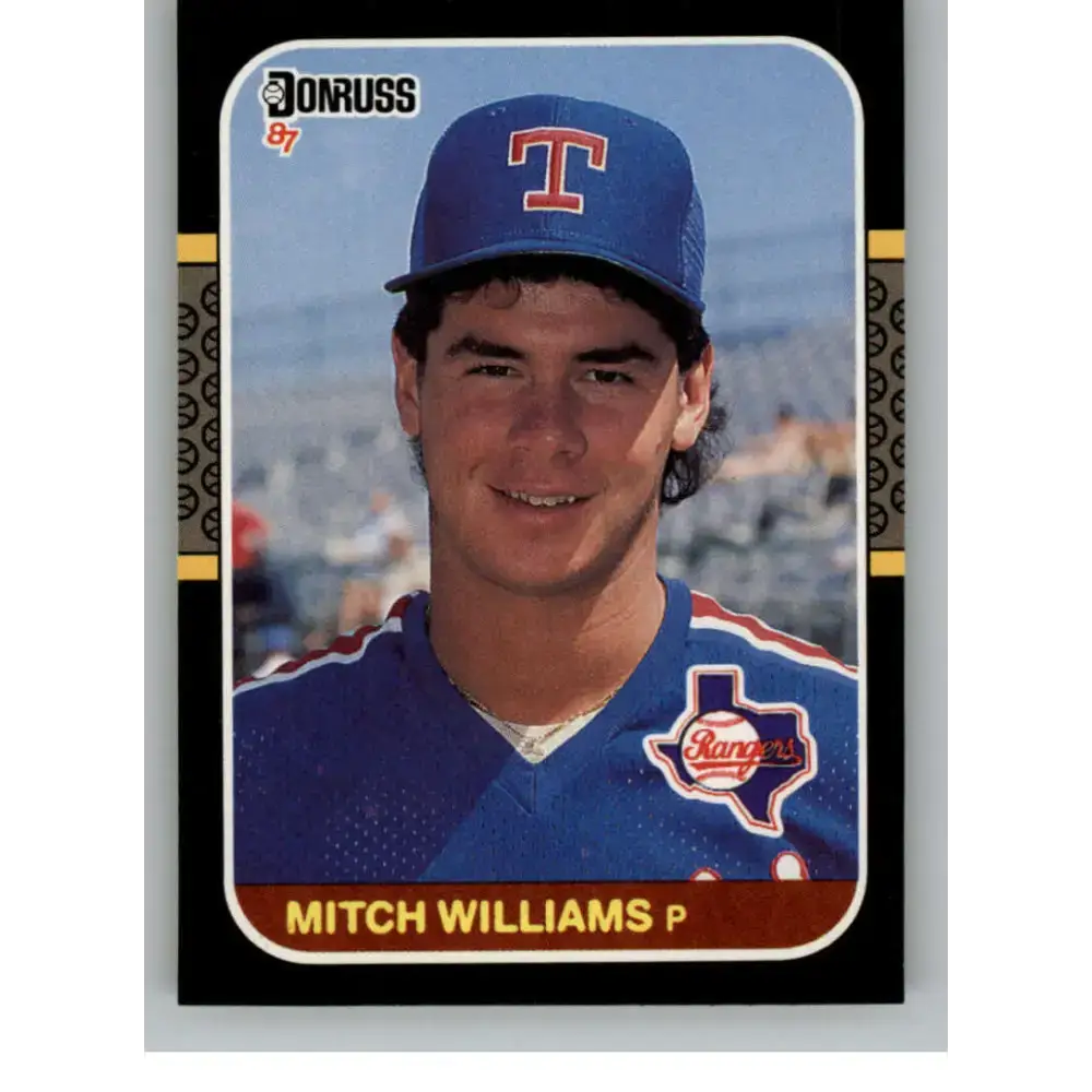 1987 Donruss #347 Mitch Williams EX Excellent RC Rookie Texas Rangers Baseball Card - Baseball Card Single