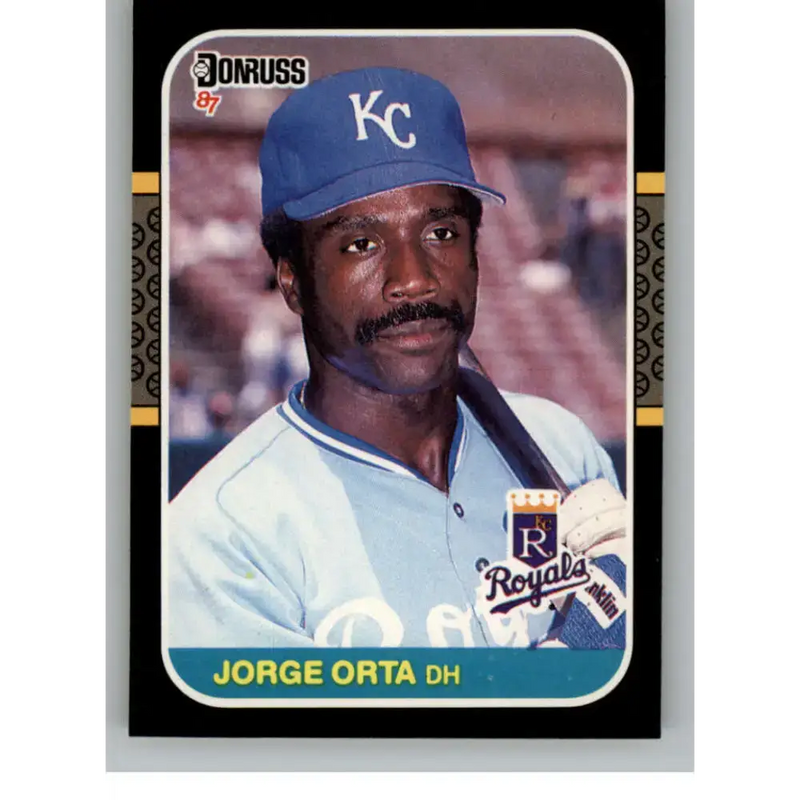 1987 Donruss #348 Jorge Orta EX Excellent Kansas City Royals Baseball Card - Baseball Card Single