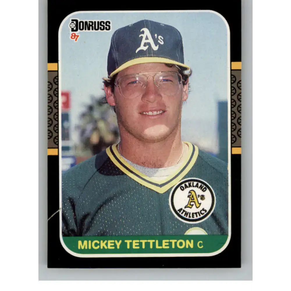 1987 Donruss #349 Mickey Tettleton EX Excellent Oakland Athletics Baseball Card - Baseball Card Single