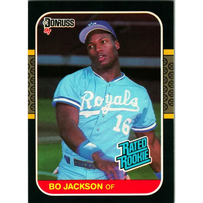 1987 Donruss #35 Bo Jackson EX Excellent RC Rookie Kansas City Royals Baseball Card - Baseball Card Single