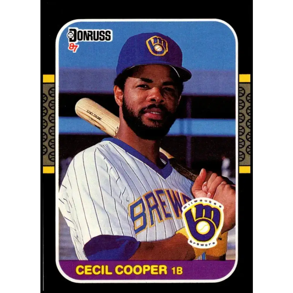 1987 Donruss #363 Cecil Cooper EX Excellent Milwaukee Brewers Baseball Card - Baseball Card Single