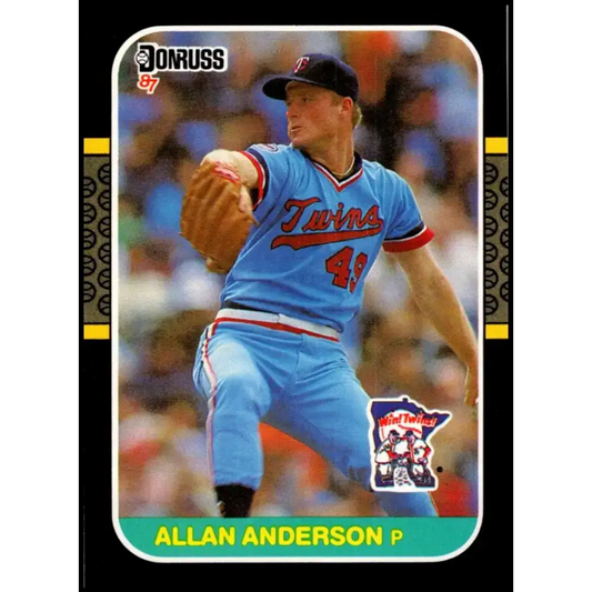 1987 Donruss #368 Allan Anderson EX Excellent RC Rookie Minnesota Twins Baseball Card