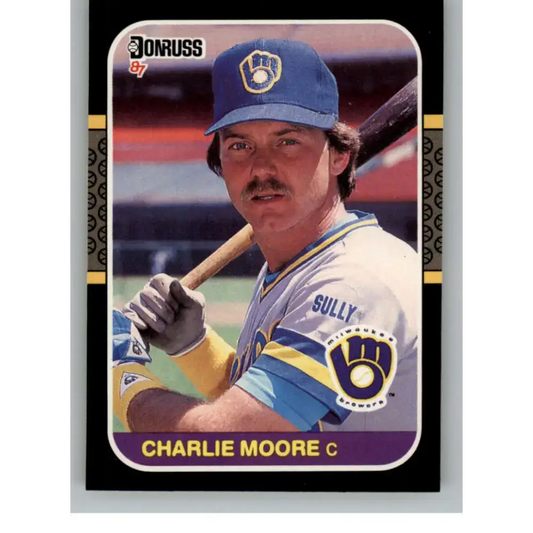 1987 Donruss #372 Charlie Moore EX Excellent Milwaukee Brewers Baseball Card