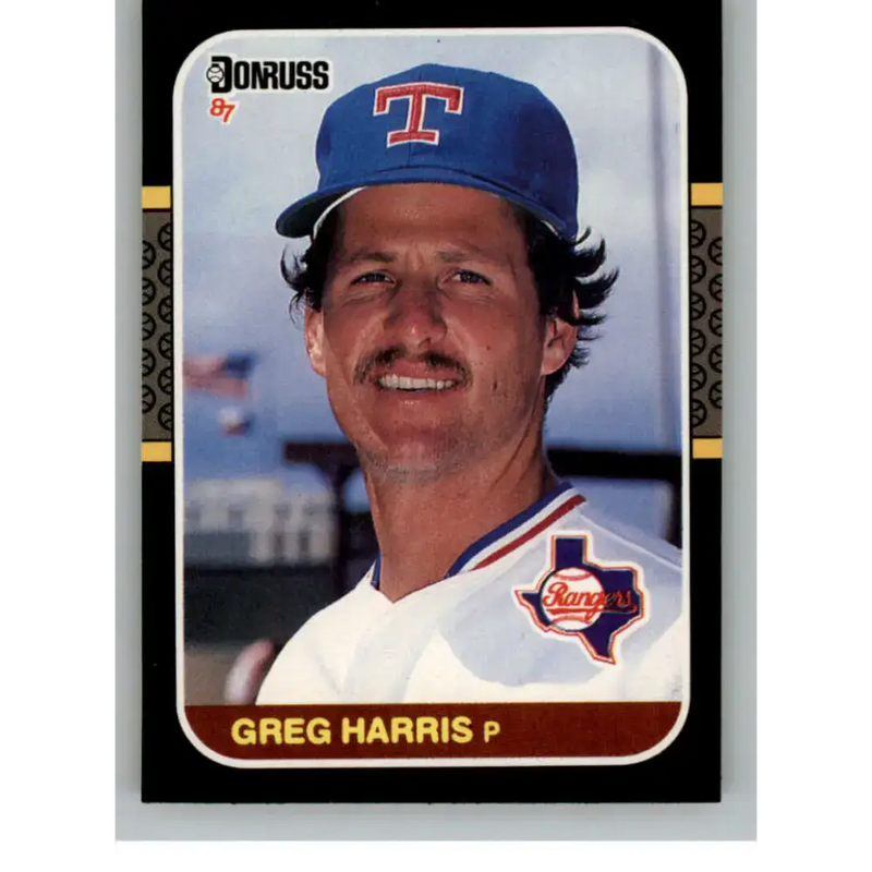 1987 Donruss #382 Greg Harris EX Excellent Texas Rangers Baseball Card - Baseball Card Single