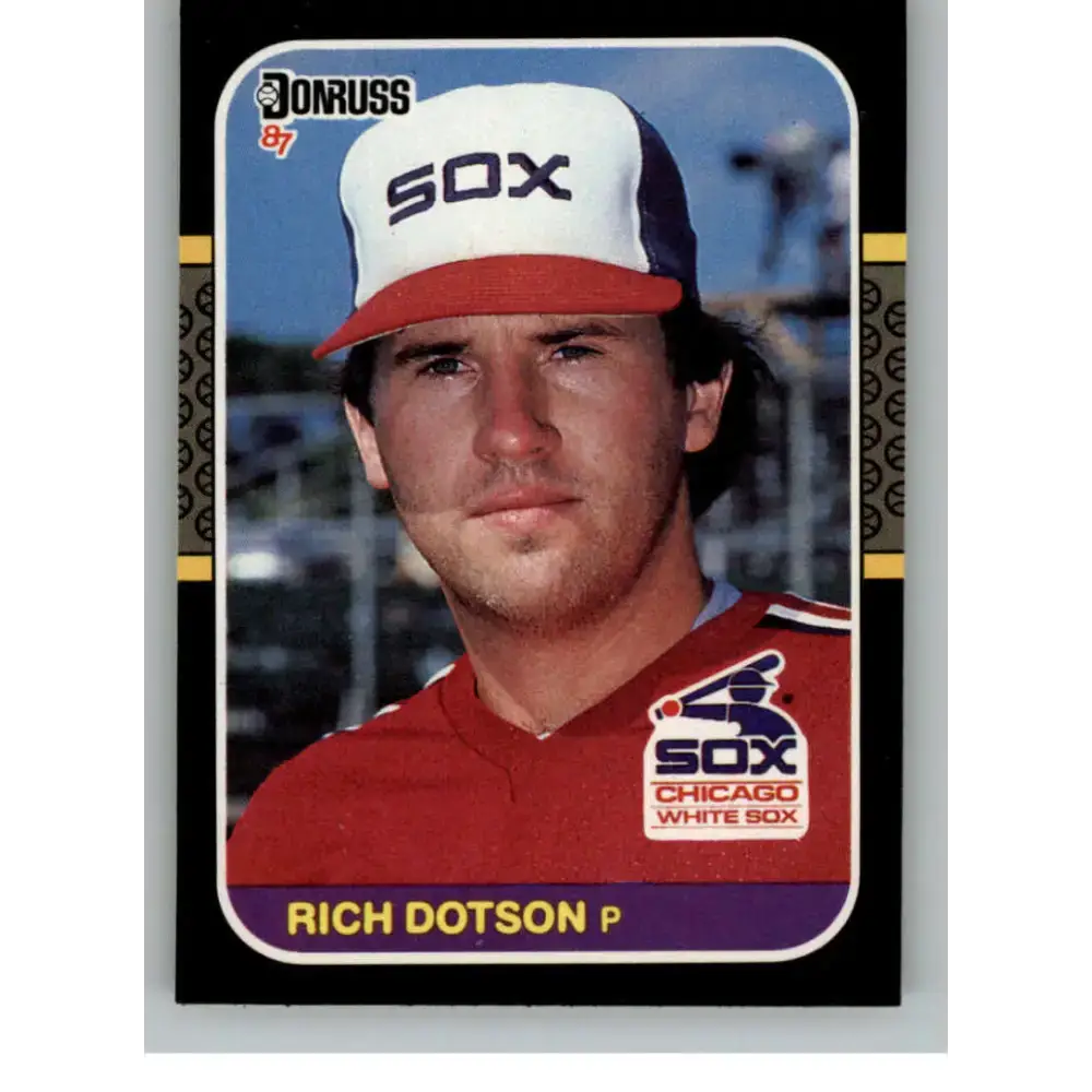1987 Donruss #383 Richard Dotson EX Excellent Chicago White Sox Baseball Card - Baseball Card Single