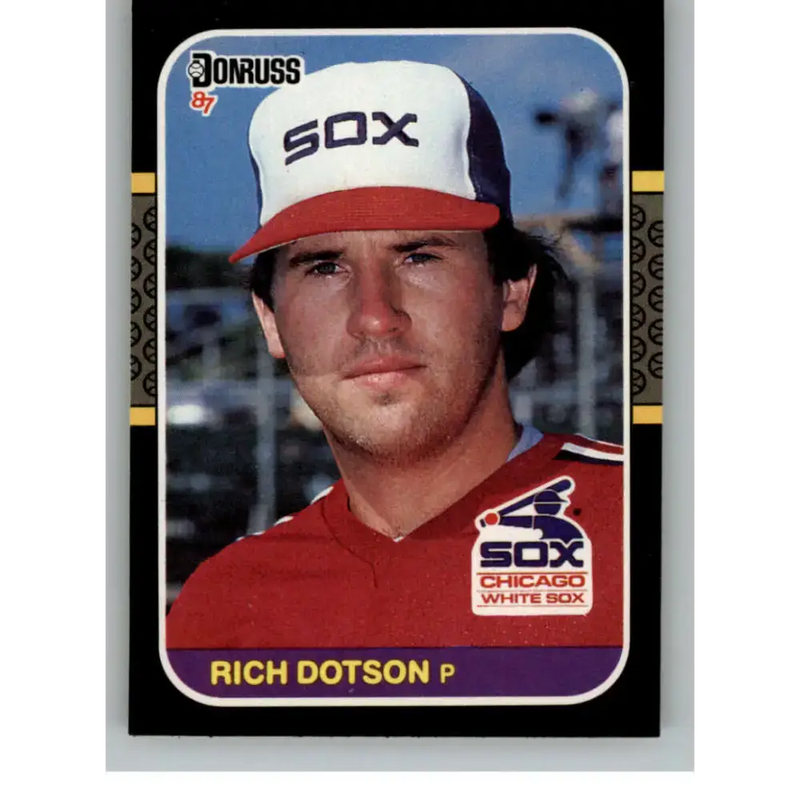1987 Donruss #383 Richard Dotson EX Excellent Chicago White Sox Baseball Card - Baseball Card Single