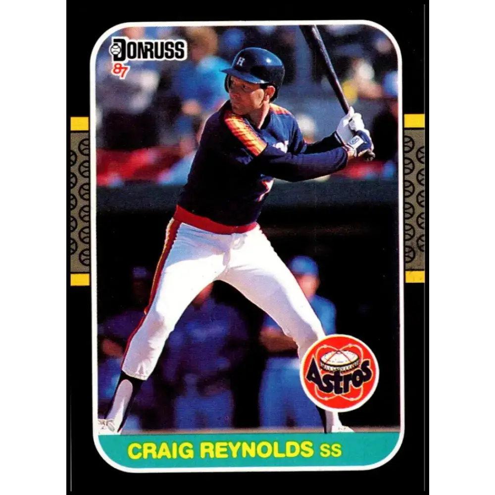 1987 Donruss #384 Craig Reynolds EX Excellent Houston Astros Baseball Card - Baseball Card Single