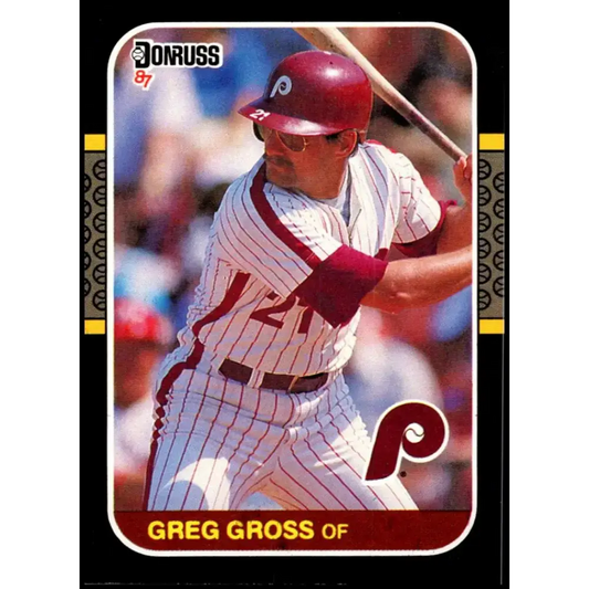1987 Donruss #385 Greg Gross EX Excellent Philadelphia Phillies Baseball Card